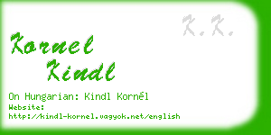kornel kindl business card