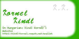 kornel kindl business card